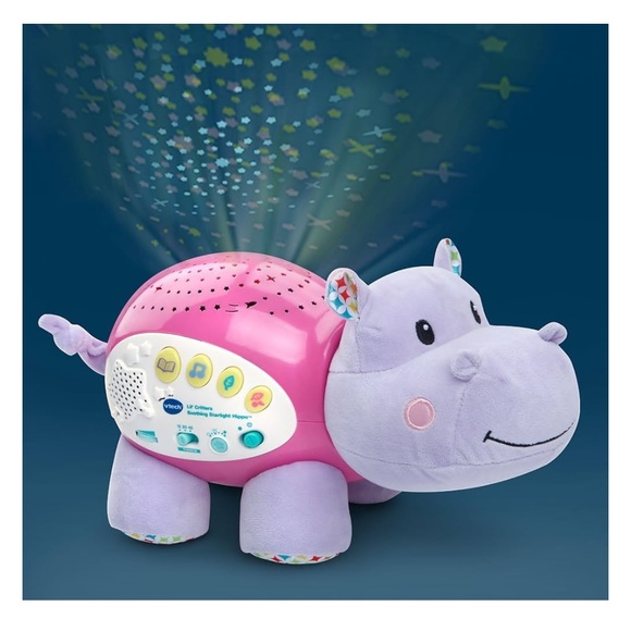 V-TECH Little Lil' Critters Starlight Hippo Baby Nightlight Projector - Picture 5 of 6